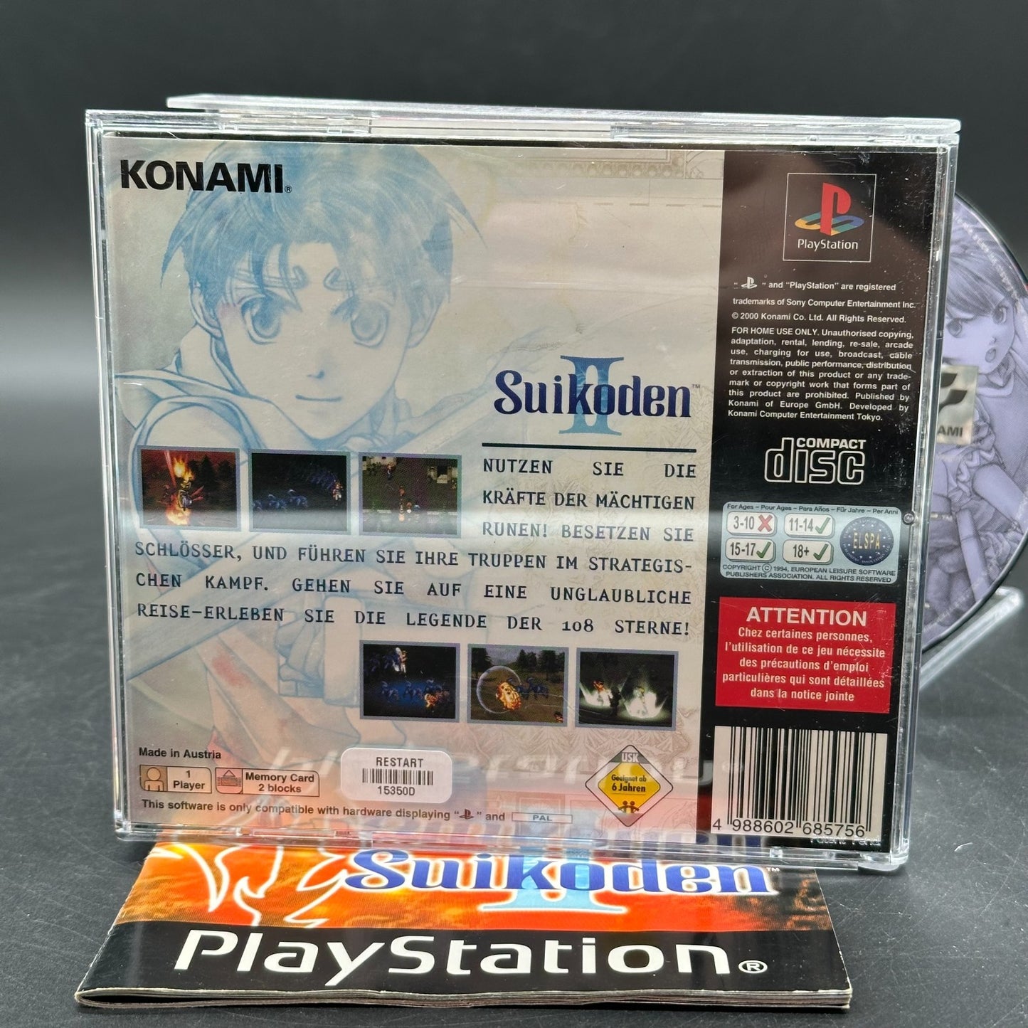 Suikoden II 2 (playStation 1, PS1) - CD aufpoliert ✅