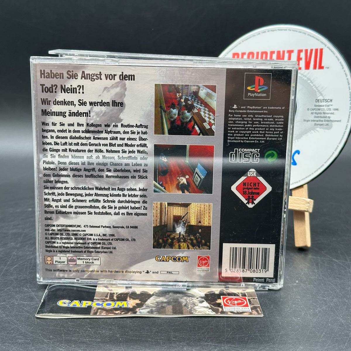 Resident Evil (PlayStation 1, PS1) - CD aufpoliert ✅