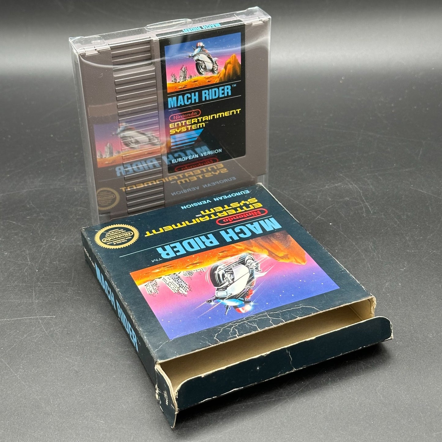 Nintendo Nes Spiel - Mach Rider Ovp Bienengräber Schutzhülle