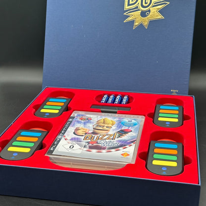 PS3 Buzz!: Quiz World Special Edition + 4 Wireless Buzzer + USB im Karton