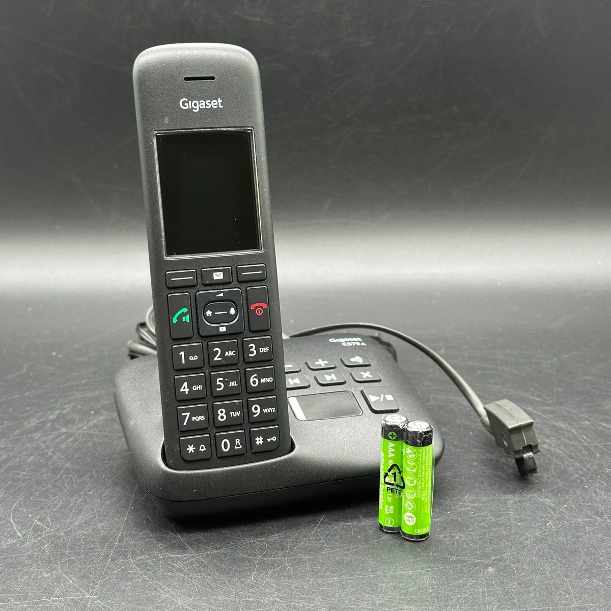Gigaset C570HX DECT-Handset - Schwarz mit Anrufbeantworter & neuen Akkus – Bild 3
