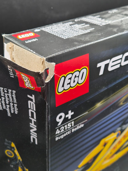 LEGO Technic 42151 Bugatti Bolide Gelb Schwarz 905 Teile Sammler Auto Rennwagen