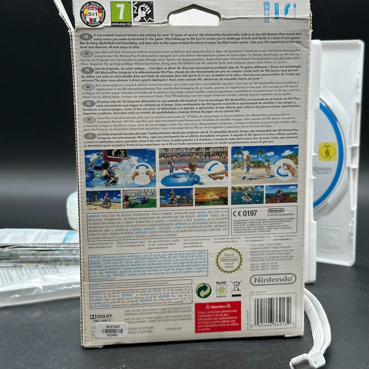 Wii Sports Resort inkl. Wii-Remote Plus Bundle (Nintendo Wii) - CD aufpoliert ✅
