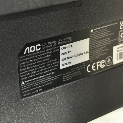 AOC CU34P2A 34 Zoll Curved Ultrawide Monitor WQHD 3440x1440 HDMI DisplayPort – Bild 4