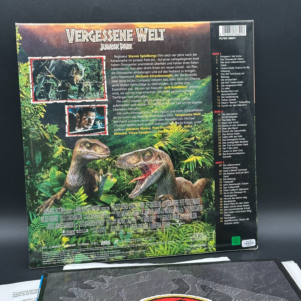 Jurassic Park - Vergessen Welt - Widescreen Edition - Laserdisc – Bild 5