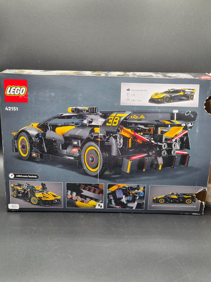 LEGO Technic 42151 Bugatti Bolide Gelb Schwarz 905 Teile Sammler Auto Rennwagen