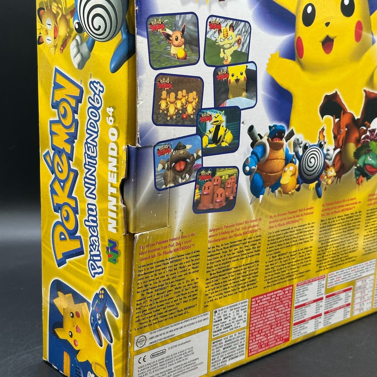 Nintendo 64 Konsole - N64 Pikachu Edition inkl. Controller, OVP & Expansion Pak