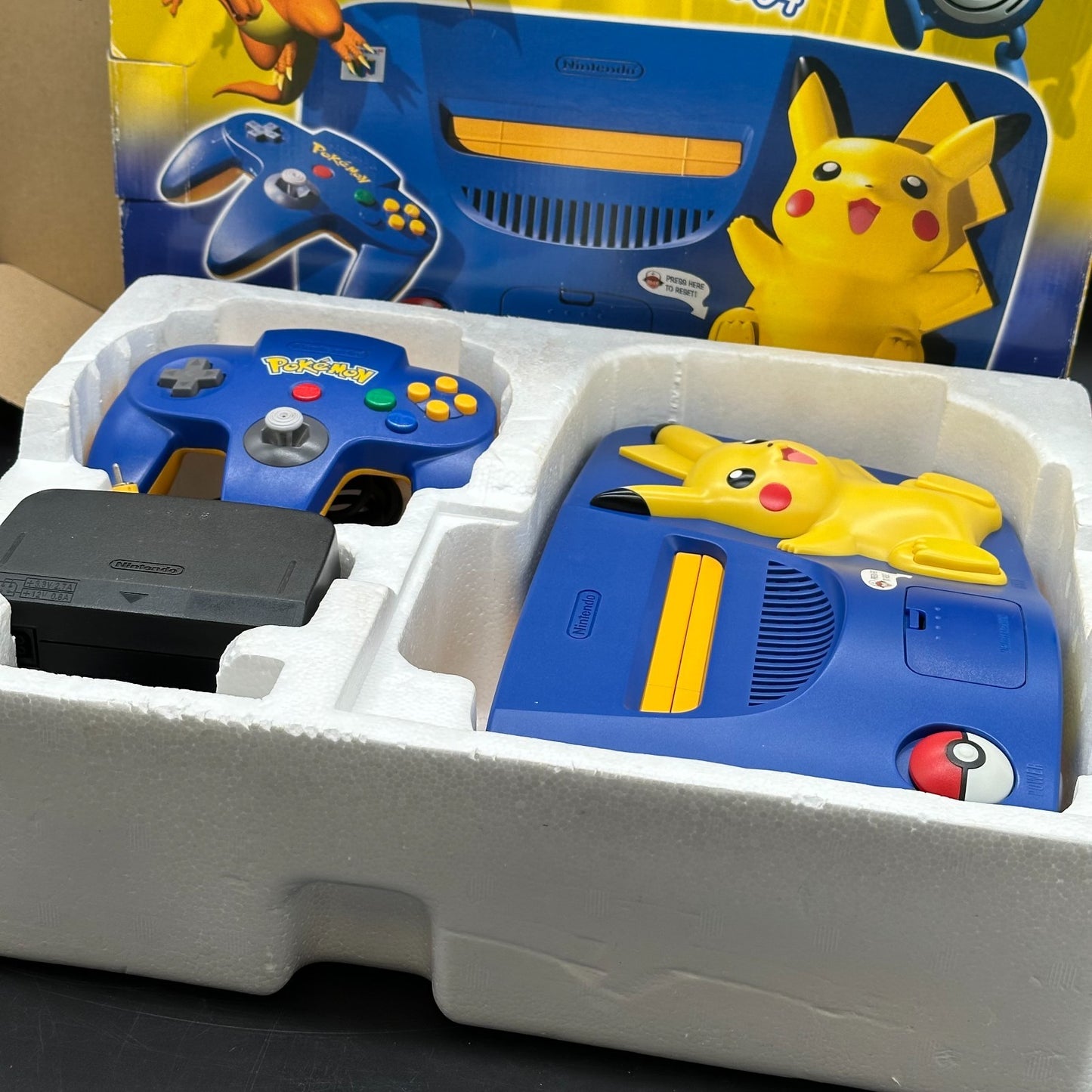 Nintendo 64 Konsole - N64 Pikachu Edition inkl. Controller, OVP & Expansion Pak