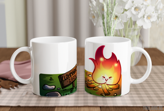 Klassische Tasse (Keramik) Flohmarkt-Camp kleines Motiv